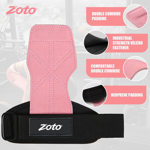 Agarraderas de Cuero Personalizadas para Levantamiento de Pesas con Soporte para Muñeca, Almohadillas de Agarre para Gimnasio y Powerlifting, Venta al Por Mayor - Product Image 4