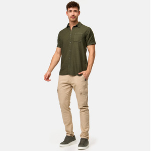 Men's Khaki Cargo <b>Pants</b> Straight Fit Multiple Pockets Canvas Material Casual Style Midweight Cotton Breathable <b>Summer</b> Wear - Product Image 5
