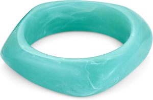 Pulseras de Resina Acrílica para Mujer, Brazaletes Geométricos Gruesos de Resina Acetato Moteada, Pulseras de Plástico Acrílico, Joyería - Product Image 4