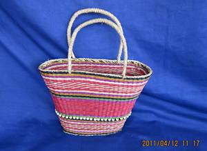 Panier de rangement naturel fait main durable en jonc de mer du Vietnam pour la décoration intérieure OEM emballage en vrac approvisionnement en gros - Product Image 2