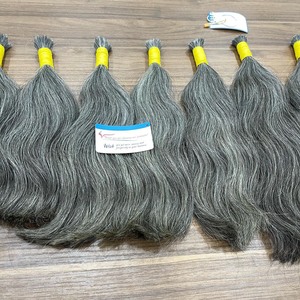 ผมเวอร์จินเวียดนามขายส่ง ผมดิบไม่ผ่านกระบวนการ ผมตรงธรรมชาติ สีเทา แบบเป็นมัด - Product Image 2