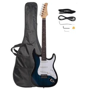 Blue Electric Guitar with Rosewood Fingerboard - Product Image 2