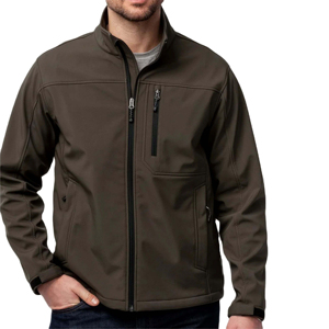 Veste softshell légère et durable pour homme, à capuche, col montant, impression réfléchissante sur le devant, fermeture éclair, hiver, extérieur - Product Image 2