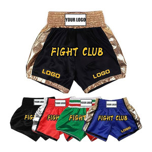 Shorts de boxe Muay Thai et MMA brodés personnalisés – Équipement de combat sur mesure pour hommes, femmes, enfants, équipes et salles de sport d'arts martiaux - Product Image 1