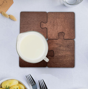 Sous-verre en bois personnalisé avec logo pour tasses à café et thé, idéal pour hôtels et restaurants - Fournisseur en gros - Product Image 1
