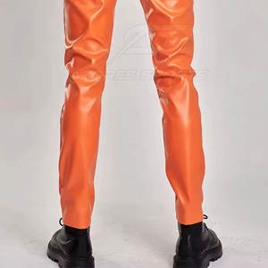 กางเกงหนังแท้ผู้ชายทรงสลิมฟิต ลายตรง สไตล์ลำลอง สตรีทแวร์ น้ำหนักเบา เป็นมิตรกับสิ่งแวดล้อม คุณภาพสูง - Product Image 5