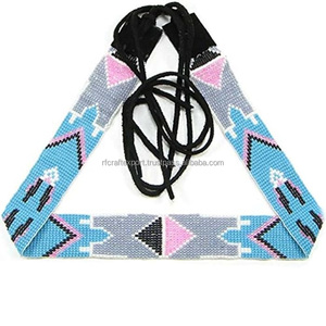 High Quality Unisex Seed Bead <b>Belt</b> <b>Gold</b> Plated Necklaces Geometric Beaded Romantic Style for Anniversary - Product Image 1