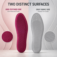 Semelles intérieures en mousse à mémoire de forme souple, fond rouge, fabrication solide et soignée, inserts de chaussures à coussinets doux