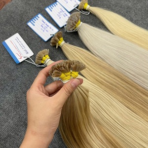Extensions de cheveux en kératine à pointe plate de luxe, en cheveux humains véritables, blondes et extensions de cheveux vietnamiennes à pointe en kératine Piano - Product Image 2