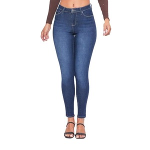 Wholesale Plus Size 100% High Quality Sexy Solid Breathable Wide Leg High Waist Women Denim Casual <b>Jeans</b> Pants - Product Image 2