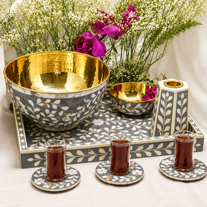 Bandeja Artesanal de Madera con Nácar |   Caja de Almacenamiento para Incienso Bakhoor Oud, Decoración para el Hogar en Ramadán y Eid, Platos, Juego de Regalo Hecho a Mano - Product Image 2