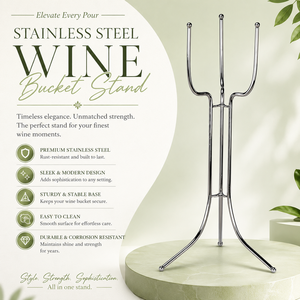 Best Quality Designer Stainless Steel Champagne Bucket Holder <b>Stand</b> Durable Rustproof Elegant Wine Cooler <b>Stand</b> For Parties - Product Image 3