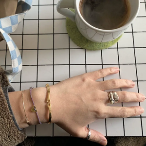 S925 Sterling Silver Korean Niche Design Sense Old Milk Candy <b>Square</b> Ring Korean Style Wind Blogger Master Ring - Product Image 4