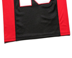 Camiseta de Fútbol Americano Personalizada con Número de Jugador, Negra y Roja, con Impresión Digital, Cualquier Nombre, Número 00, Unisex, Manga Corta, Cuello en V - Product Image 6
