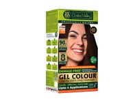 INDUS VALLEY Schadensfreie Natürliche Gel-Haarfarbe für Frauen Ammoniak- & PPD-frei Organische Haarfarbe Farbe Dunkelbraun 3,00-220 ml