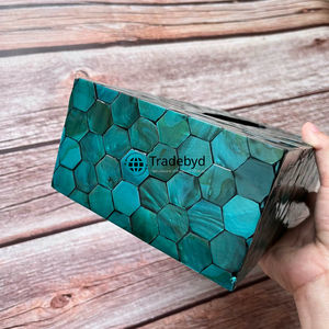 Elegante Caja y Soporte para Pañuelos con Incrustaciones de Hueso Hechas a Mano y Ecológicas, Decoración de Lujo para el Hogar, Tradebyd - Product Image 5