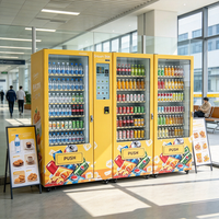 Distributeur automatique anti-collision en métal pour snacks et boissons emballés, résistant à l'usure