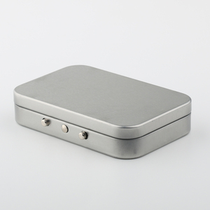 Kindveilige metalen schuifblikken doosje, mini draagbare kleine opbergdoos met deksel voor thuisopslag, blikken opbergdoosje - Product Image 4