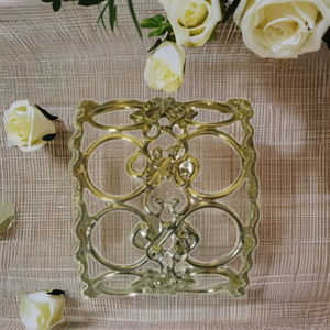 Anillo para Servilletas de Boda de Aluminio - Diseño Cuadrado Glam Ecológico N S Tomar Artesanías Ancho Estándar - Product Image 3