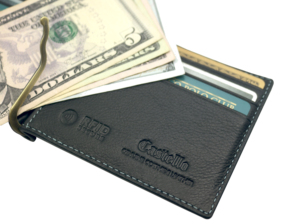 [NEW RELEASE] Handmade Quality Castello Soft Leather RFID Slim Men Bi-fold Money Clip Card <b>Wallet</b> Open Polyester Embroidery - Product Image 6