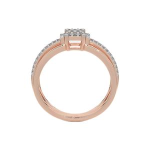 Anillo de Plata de Ley 925 de la mejor calidad, diseño de doble banda, Baguette, corte brillante, moissanita, diamante, oro rosa, anillos de moda - Product Image 3