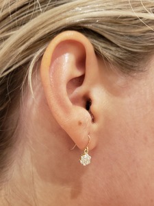 Pendientes Colgantes de Oro Sólido de 14K con Diamantes Cultivados en Laboratorio, 0.42ct, Joyería Fina para Mujer, Regalo para Fiestas y Eventos - Product Image 2