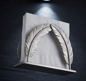 Porte-serviettes en métal au design arche plume, finition texturée, pour cuisine et salle à manger, commande en gros - Product Image 5