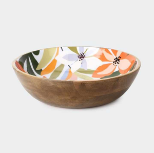 Cuenco de madera de mango personalizado al por mayor para vajilla, cuencos decorativos de madera hechos a mano con estampado de esmalte elegante - Product Image 6