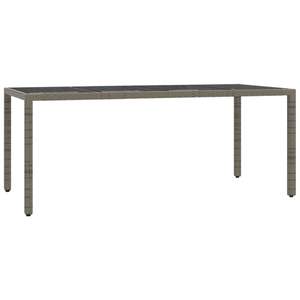 Conjunto de Comedor de Jardín de Ratán PE Gris con Fundas Extraíbles - Product Image 4