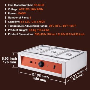 Machine à chocolat électrique commerciale en acier inoxydable de 26,5 lb, 3 réservoirs, fonteuse de chocolat, machine à chocolat TEMP - Product Image 5