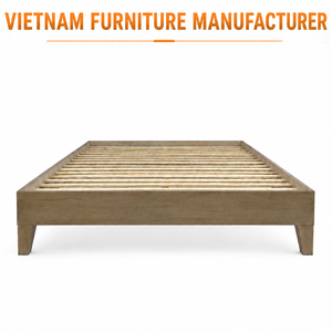 Solid Ash Wood Platform <b>Bed</b> <b>Frame</b> Vietnam Furniture Factory Wooden <b>beds</b> Modern Minimalist Bedroom Furniture Manufacturer - Product Image 1