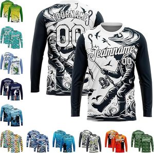 Chemises de pêche personnalisées UPF 50+ grandes tailles, sublimation graphique, vente en gros, design personnalisé, légères, respirantes, coupe-vent - Product Image 1