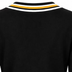 เสื้อคาร์ดิแกนไหมพรมคอวีสำหรับผู้หญิง ออกแบบลายตัวอักษรตามสั่ง แขนยาว ปักลาย หนา ผลิตจากโพลีเอสเตอร์/คอตตอน คอเสื้อและปลายแขนเสื้อตัดกัน - Product Image 4