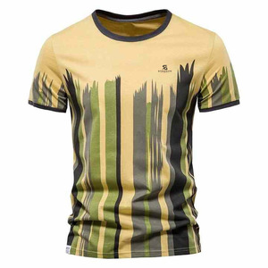 T-shirt en coton uni pour homme, couleur unie, coupe oversize, manches courtes, respirant, vêtement décontracté d'été 2026 - Product Image 1