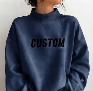 Sweat-shirt oversize pour femme à col montant, en molleton brossé épais, imprimé tie-dye, vêtement streetwear tendance - Product Image 1
