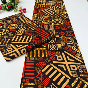 Addis Ababa Wax Printed Cotton Fabric for Women Latest Ankara Styles 2025 Cotton Fabric and Ties for Garments and Clothing - Product Image 1