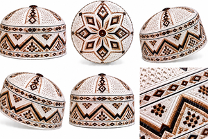 Chapeau de prière musulman classique brodé en coton et polyester pour hommes, respirant, écologique, confortable, style Kufi, vente en gros - Product Image 6