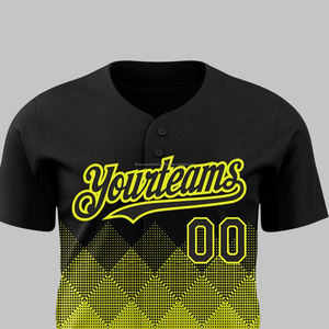 Venta al por mayor uniforme de softbol en blanco personalizado digital impreso OEM ropa de béisbol bordado logotipo número hombres camiseta de béisbol a rayas - Product Image 2
