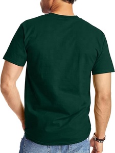 T-shirt de gymnastique pour hommes séchage rapide et respirant en coton motif solide logo personnalisé renforcement musculaire et course à pied à manches courtes vêtement teint - Product Image 3
