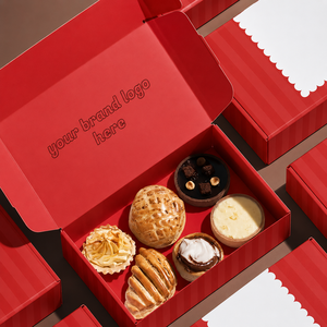 Factory Wholesale Corrugated <b>Box</b> Mailer <b>Box</b> Packaging Customized Logo Printing Bakery Cake <b>Cookies</b> <b>Box</b> - Product Image 1