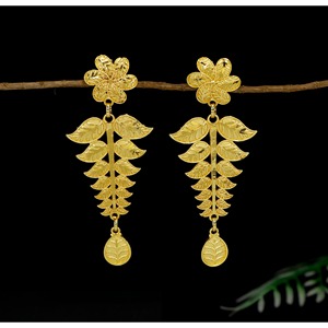 Women's <b>Gold</b>-Plated Designer Jewelry <b>Set</b> New Indian Antique Earrings for Party Fashionable Artificial <b>Gold</b> Plated Earrings - Product Image 2