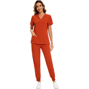 Professional Nurse Scrubs Uniform <b>Set</b> Custom Logo Medical Wear Short Sleeve Unisex Hospital Nursing Scrub Suits Customized - Product Image 1