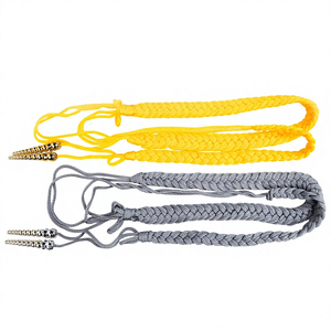 Aiguillette Profesional Personalizada de Doble Cordón Metálico Trenzado y Recubierto con Hilo Dorado y Puntas Dobles para Uso en Prendas y Uniformes - Product Image 6