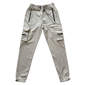 Men's Cargo Jogger Pants Elastic Waist Multi Pocket Quick Dry Casual Streetwear Tactical Joggers Gray - Product Image 3