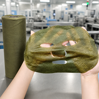 Y592 Tissu non tissé biodégradable en fibre d'algues vertes, antibactérien naturel, pour soins de la peau sensible, en spunlace sec, pour masques et papiers