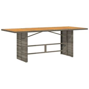 Juego de Comedor de Jardín de Ratán PE Gris con Reposabrazos Ajustables Grandes, Muebles de Patio - Product Image 4
