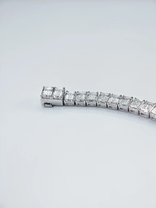 Pulsera de Diamantes de Corte Esmeralda en Plata 925, Clásica para Mujer, Certificada por IGI, Color D, Diamantes Cultivados en Laboratorio - Product Image 5
