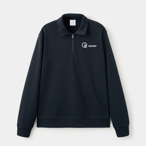 Haut en polaire mi-zippé pour homme en coton mélangé, style décontracté, haute qualité, toucher doux, confort extérieur - Product Image 1