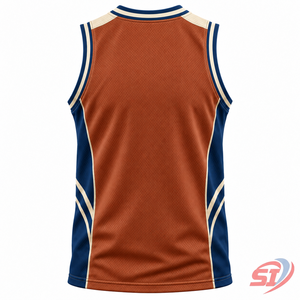 Maillot de basket-ball réversible respirant sans manches à col en V pour homme, personnalisé, en mesh, pour les matchs et les entraînements - Product Image 2