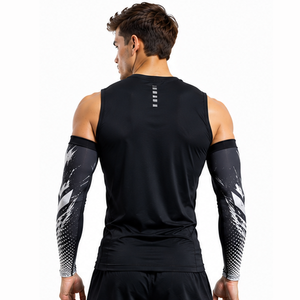 Mangas de compresión deportivas para hombre, personalizadas, para fitness, entrenamiento, running, ciclismo, transpirables, elásticas, de soporte y protección. - Product Image 2